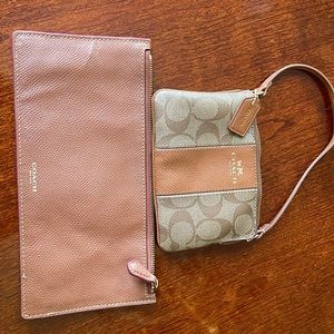 Coach brand zippered pouches